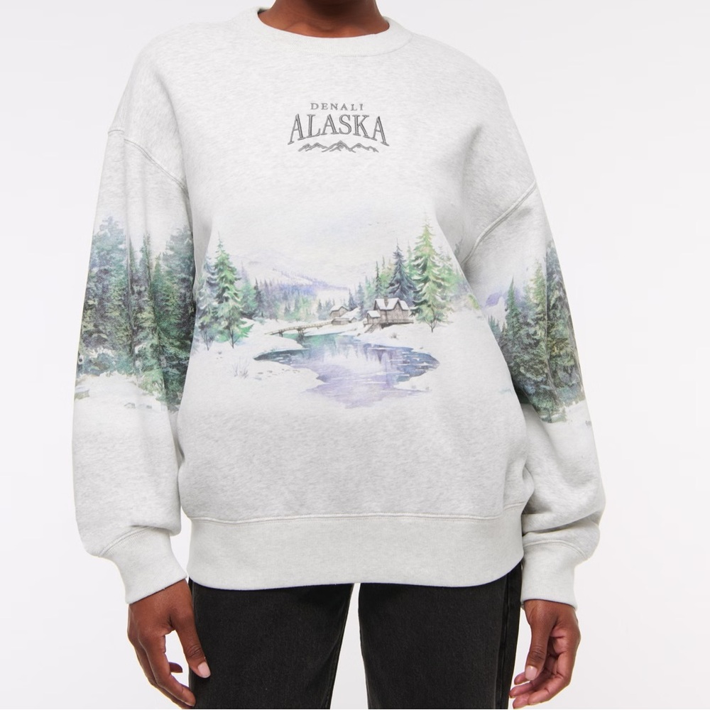 Abercrombie & Fitch Scenic Denali Vintage Sunday Crew